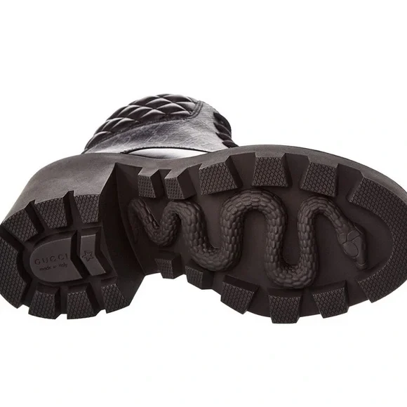 Gucci Women's Black Lace-Up Boots - Picture 2 of 5